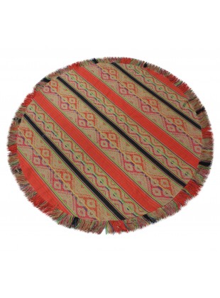 Round jacquard beach rug